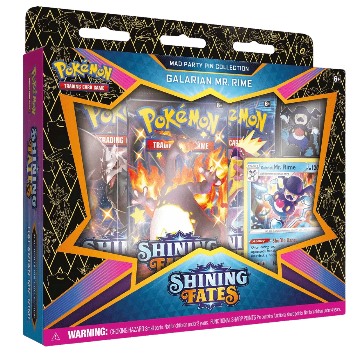 Pokemon TCG - Sword & Shield - Shining Fates - Mad Party Pin Collection Box - Galarian Mr. Rime